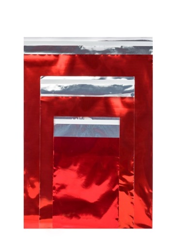 Woreczki Metalizowane z paskiem 160x230 Czerwone