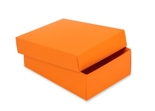 pomarańczowe pudełko kartonowe