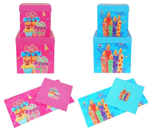 Pudełko Składane 20x20x20 PARTY M niebieskie