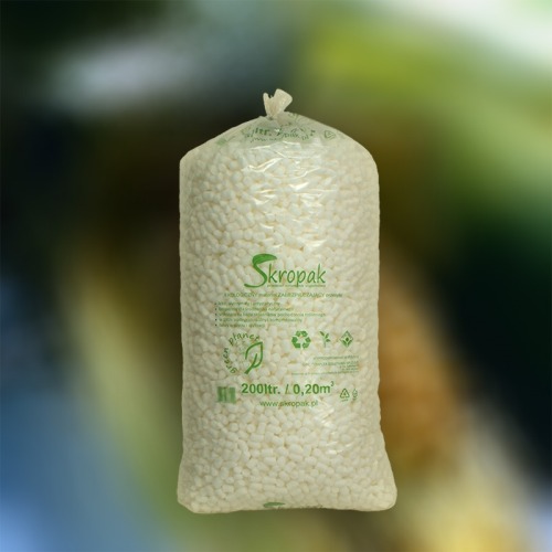 Biały ekologiczny wypełniacz do transportu towarów wysyłkowych