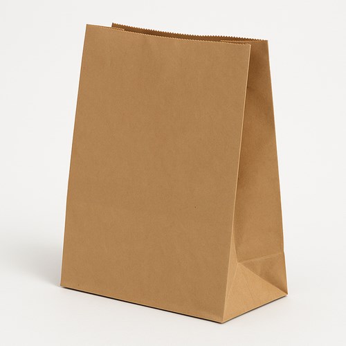 Torba papierowa KLOCKOWA 180x80x225 / BRĄZ GŁADKA
