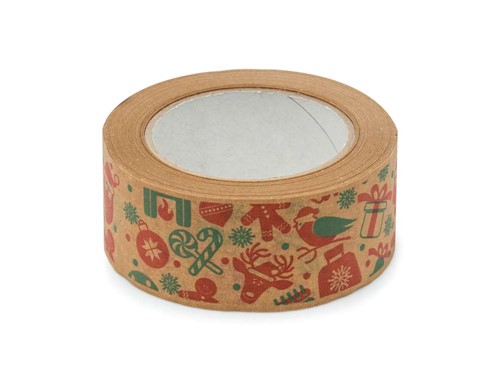 Taśma Świąteczna Papierowa Kraft 48mm/50mb