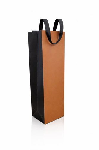 Torba prezentowa na wino butelkę 95x91x385mm na prezent ozdobna COPPER
