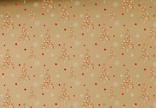Papier ozdobny CHOINKI KRAFT, 69cm/50m