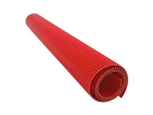 Tektura Falista Ozdobna Czerwona B2 50x70 TF-734