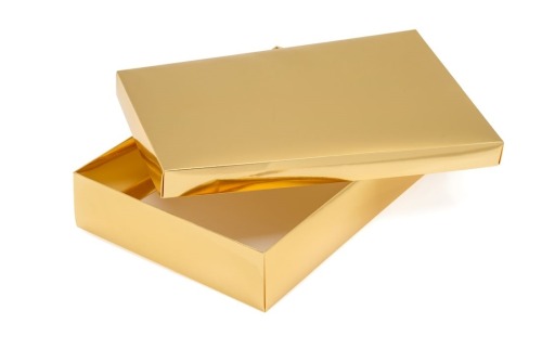 złote pudełko z wieczkiem