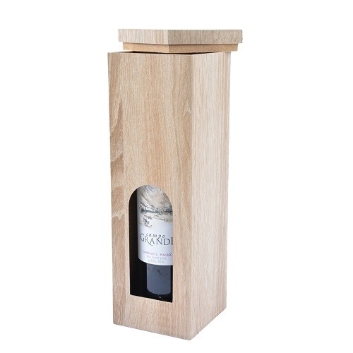 Pudełko drewniane na wino 106x106x346mm