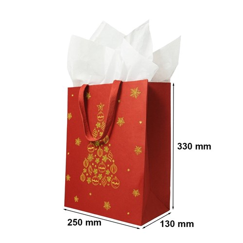 torba prezentowa, torba kraft, torba świąteczna, torba czerwona, torba papierowa