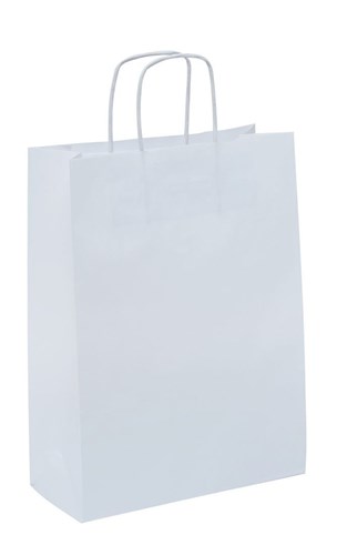 Biała torba opakowaniowa 240x100x320 mm, pakiet 25 sztuk do pakowania