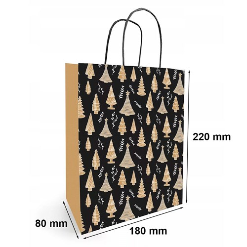 Torba KRAFT Czarna 180x80x220mm WOODY