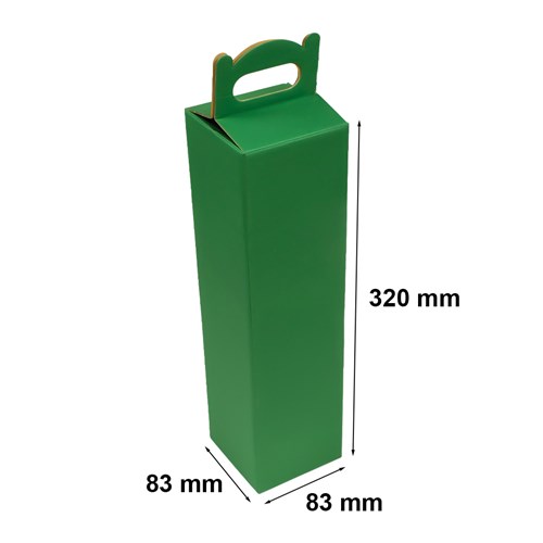 Pudełko na wino zielone 83x83x320mm F217