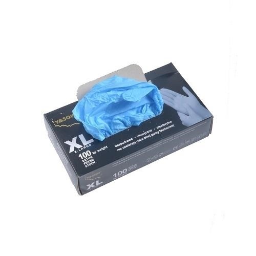 Rękawice nitrylowe niebieskie