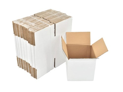 Kartony Klapowe 150x150x150mm Białe, 50 sztuk