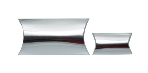 Srebrne pudełko laminowane poduszka