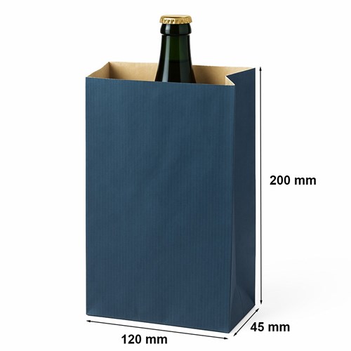 Torebka fałdowa KRAFT BLUE 120x200+45mm