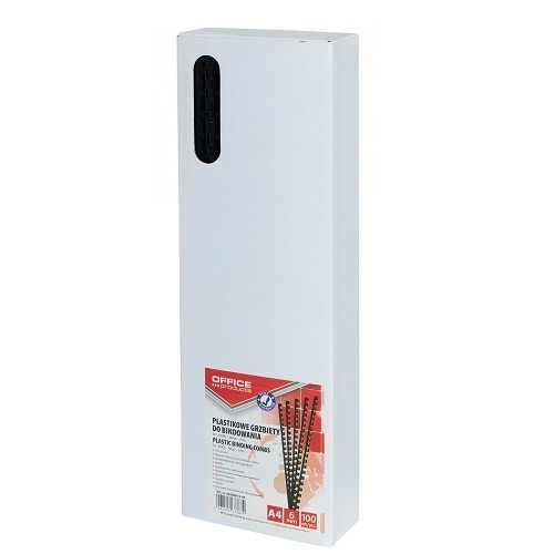 Grzbiet do bindowania 6mm 25k. czarny 100szt.