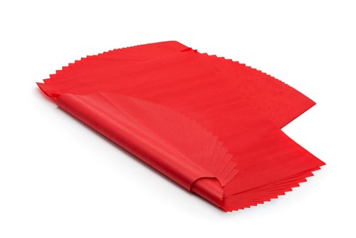 Bibuła prezentowa czerwona w arkuszach 50x70 cm