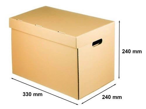 Karton do przeprowadzki 330x240x240 mm (zew.) fala B 3W 400g – solidny