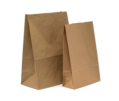 Torba papierowa KLOCKOWA 305x170x425 / BRĄZ GŁADKA - Pakiet 10 szt.