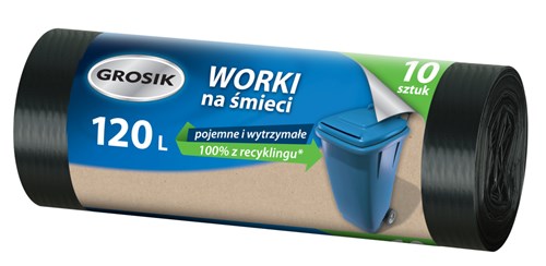 GR Worki czarne LD 120l 10szt
