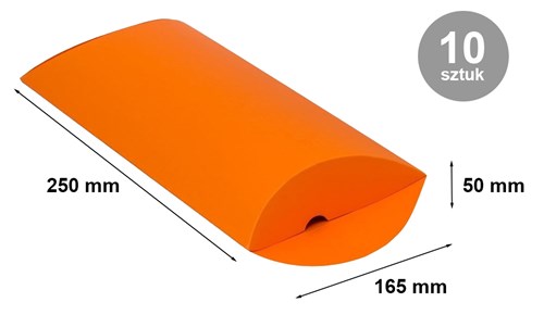 Pakiet Pudełko ozdobne Poduszka 250x165x50 Pomarańcz L10szt