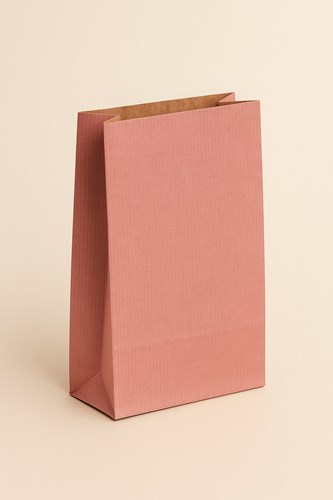 Torebka fałdowa różowa KRAFT PINK 160x270+80mm - 1 szt.