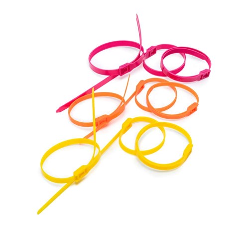 Opaska Zaciskowa zamek płaski 400/8mm Żółta 100szt