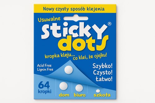 Usuwalne kropki kleju sticky dots 64szt.