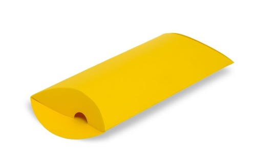 duże żółte pudełko poduszka