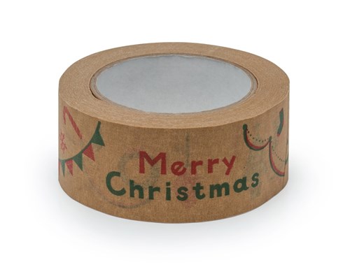 Taśma Świąteczna Papierowa Merry Christmas 48mm/50