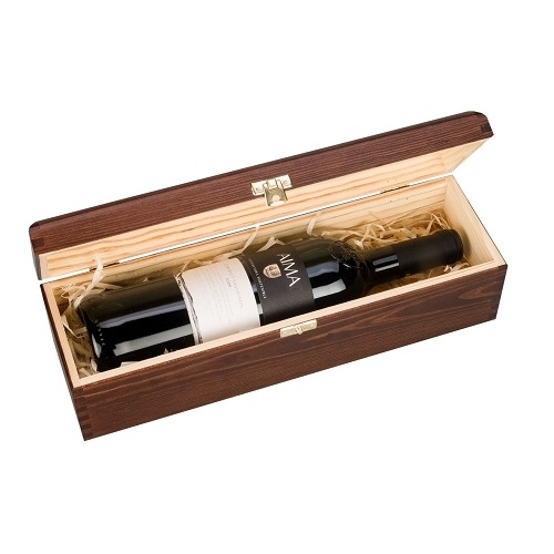 Drewniane pudełko na wino K-981 EX Brąz