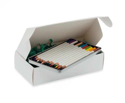 Białe pudełko laminowane Fefco 427