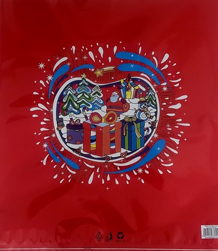 Woreczek świąteczny Czerwony 50x56cm Mikołaj 1szt.