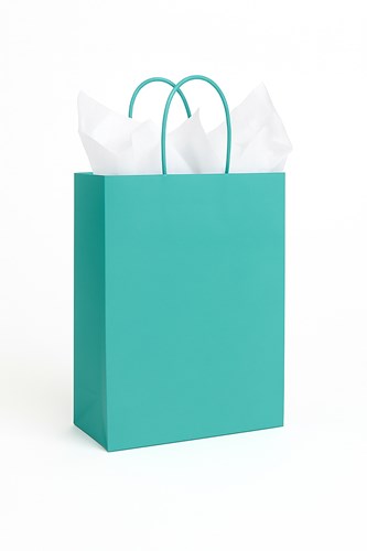 Torebka papierowa morska 180x80x225 mm z uchwytem skręcanym – mała i elegancka
