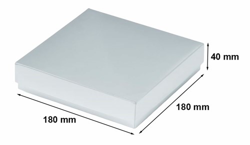 Pudełko Laminowane 180x180x40mm Srebrne