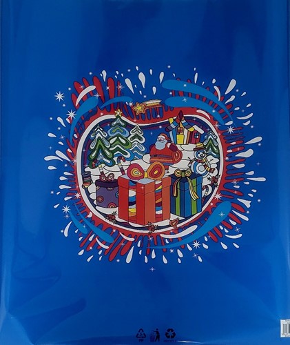 Woreczek świąteczny Niebieski 50x56cm Mikołaj 1szt