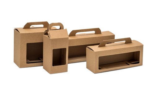 Karton na 4 słoiki miodu z okienkiem 305x72x123mm