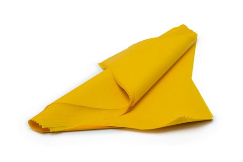 Bibuła Gładka 50x70cm Ciemna Żółta - 100 arkuszy