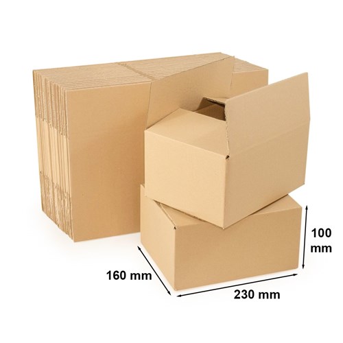 Kartony Klapowe 230x160x100mm, 50 sztuk