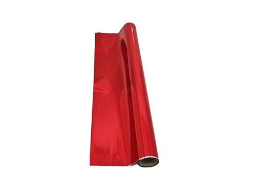 Folia metalizowana w arkuszach o kolorze czerwonym do pakowania prezentów