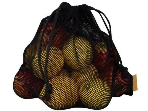 Worek z siatki bawełnianej czarny