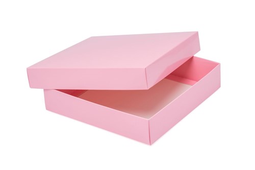 pudełko laminowane różowe