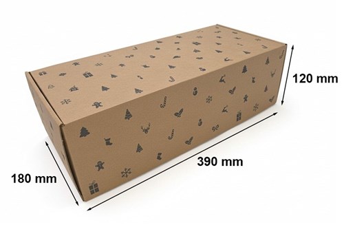 pudełko świąteczne ikony, karton fasonowy kraft, karton prezentowy święta, opakowanie ozdobne święta, karton z nadrukiem świątecznym