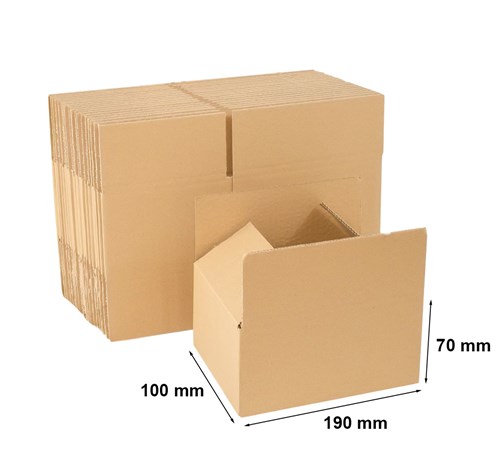 Kartony klapowe 190x100x70mm, 50 sztuk