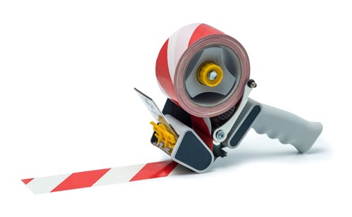 Taśmy ostrzegawcze w kolorze biało czerwonym