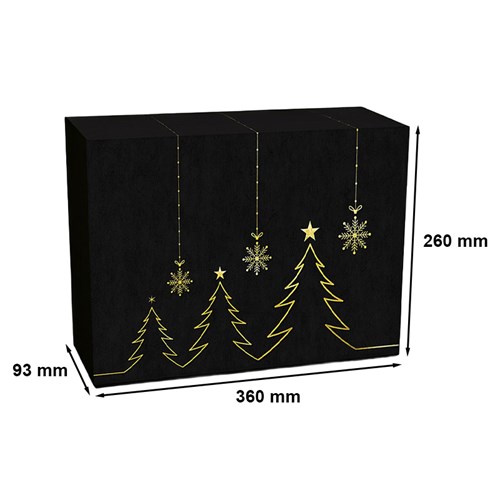 Pudełko Premium na 3 wina CZARNY 360x260x93mm