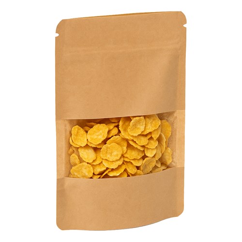 Doypack LIGHT KRAFT 250ml Małe Okno - 25 szt.