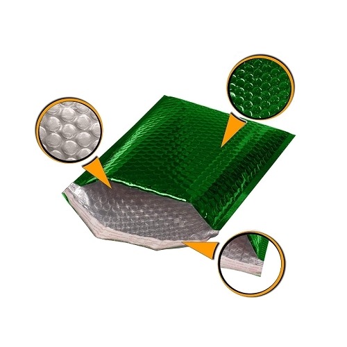 Metaliczne koperty zielone K20