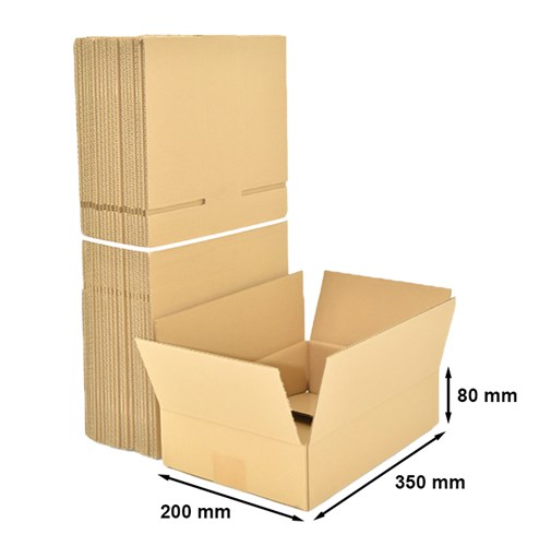 Kartony Klapowe 350x200x80mm, 10 sztuk