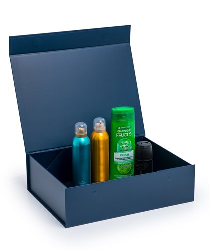 Pudełko Magnetyczne Granatowe  380x280x110mm (zew) L Prezentowe